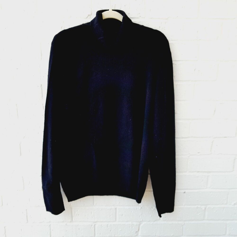 United Colors of Benetton Wool Sweater Turtleneck Italy Preppy Contemporary Sz:M